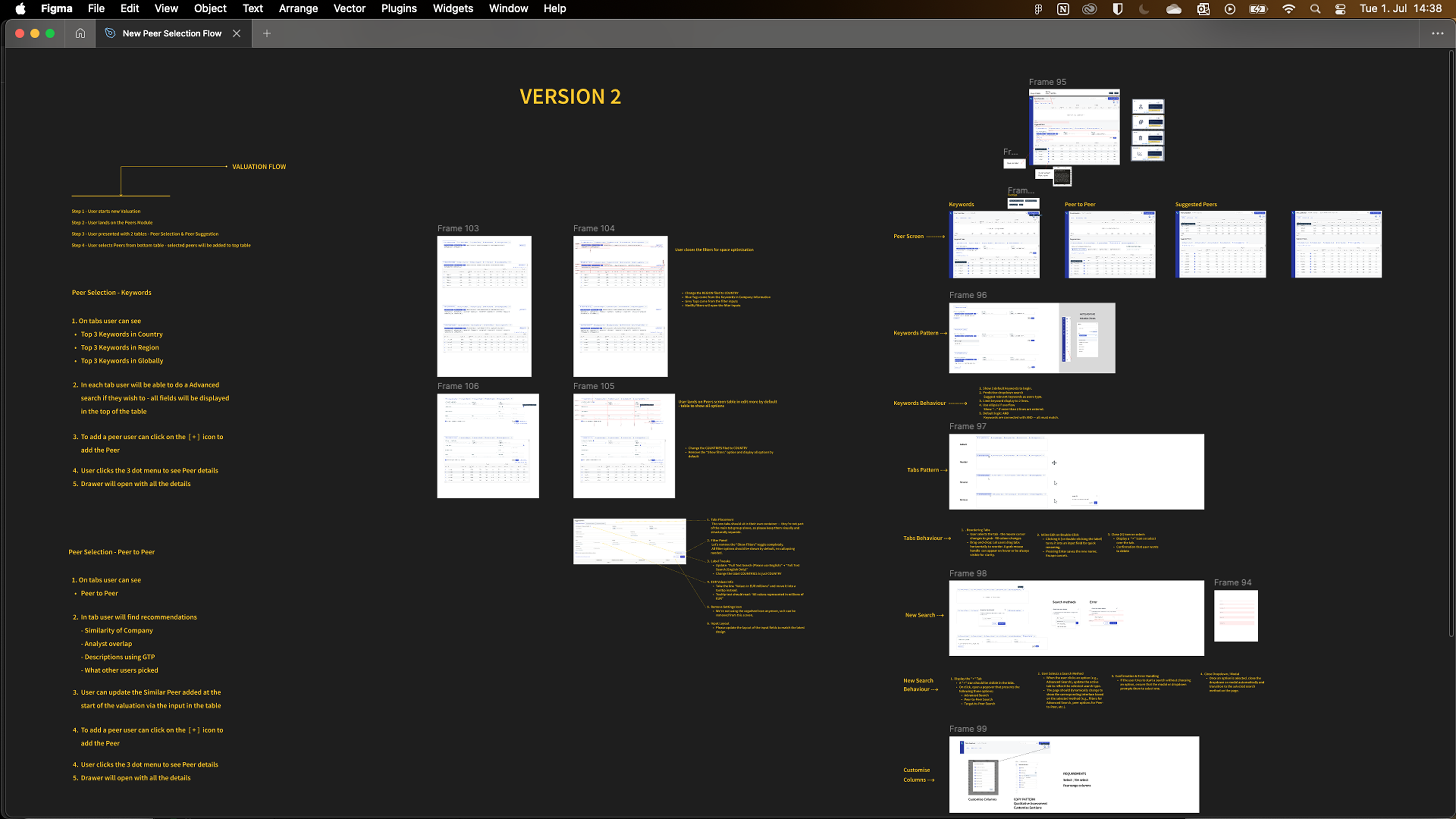 Peers Selection Screenshot