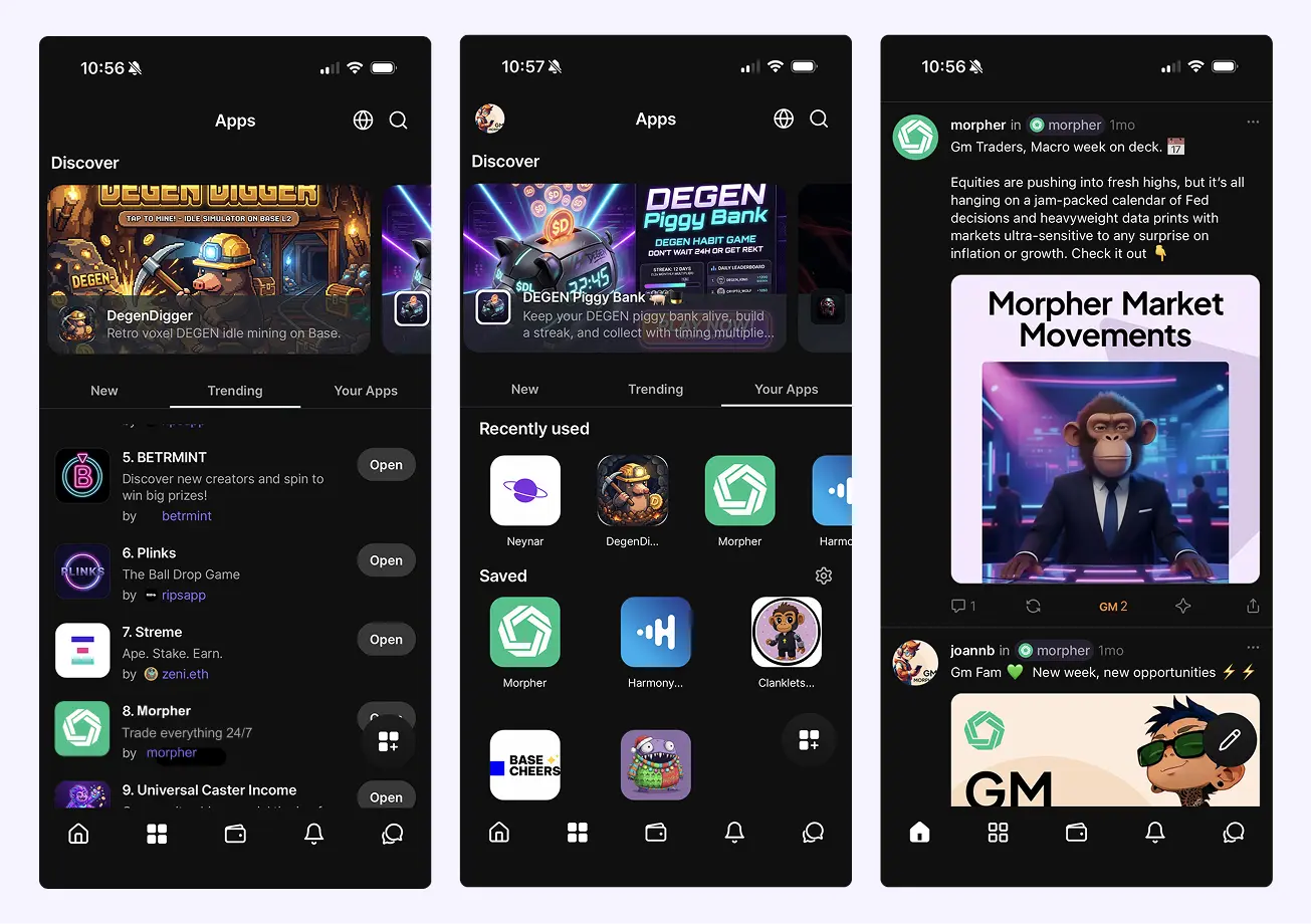 Dark App Screens